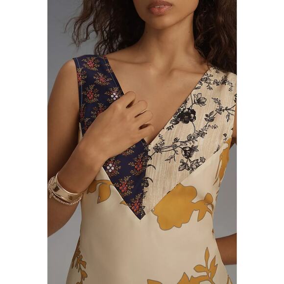 NWT ANTHROPOLOGIE Plenty by Tracy Reese Sleeveless Asymmetrical Midi Dress SMALL - Picture 2 of 4